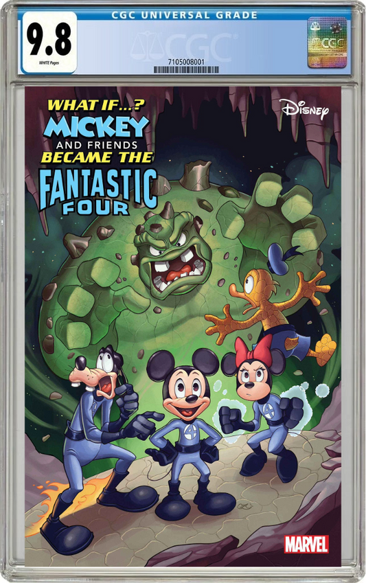 Marvel & Disney What If...? Mickey & Friends Became The Fantastic Four #1 B Chrissie Zullo Variant (01/08/2025) Marvel CGC 9.8