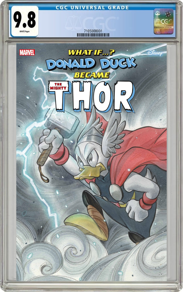 What If Donald Duck Became Thor #1 C Peach Momoko Variant (09/04/2024) Marvel CGC 9.8
