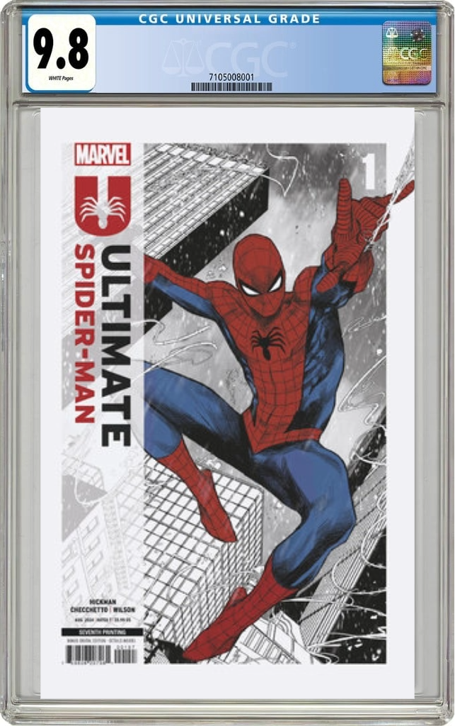 Ultimate Spider-Man #1 7th Print Marco Checchetto Variant (08/07/2024) Marvel CGC 9.8