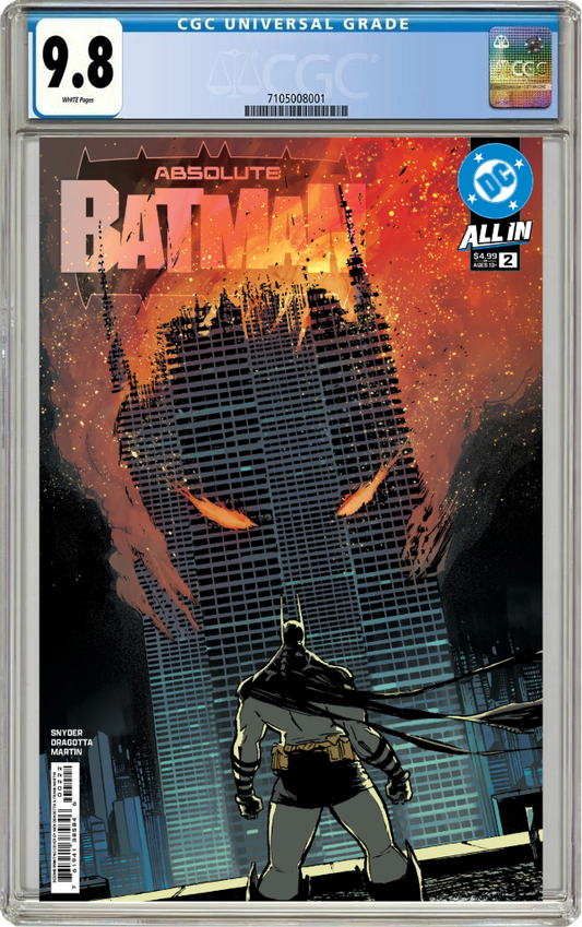 Absolute Batman #2 2nd Print A Nick Dragotta Variant (12/26/2024) Dc CGC 9.8