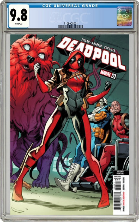 Deadpool #6 2nd Print Roge Antonio Variant (09/18/2024) Marvel  CGC 9.8