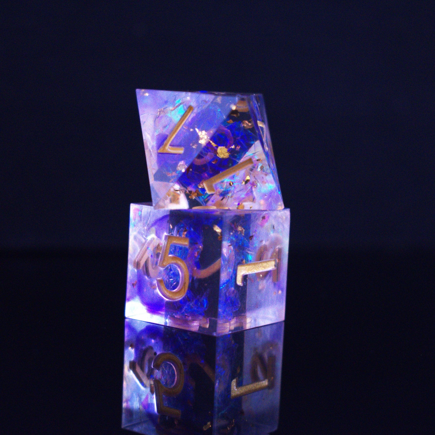 Conjure Celestial Sharp-Edged Resin Dice Set