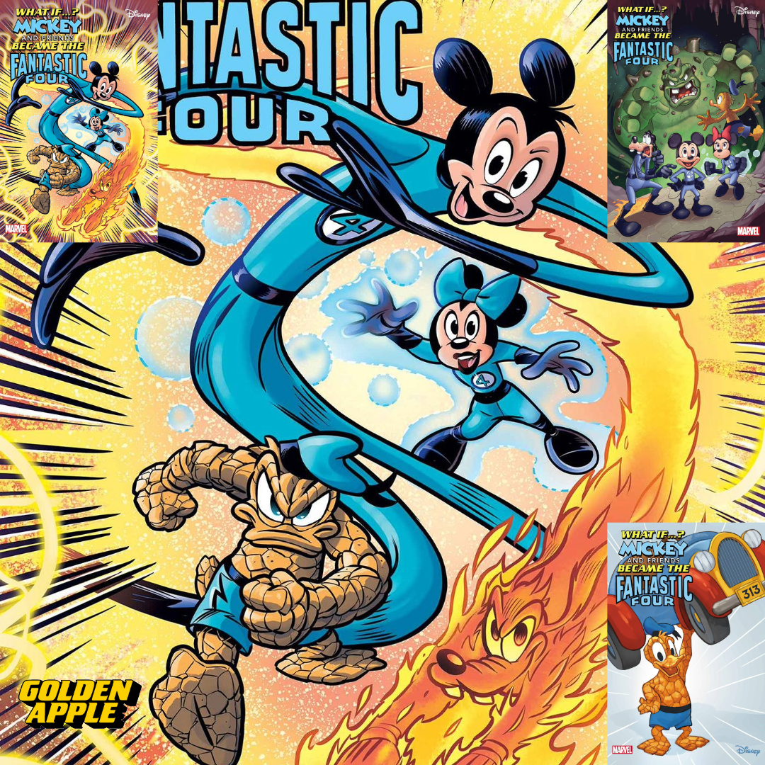 Marvel & Disney What If...? Mickey & Friends Became The Fantastic Four #1 A1 Cover Set Of 7 Books 1:50 1:100 (01/08/2025) Marvel