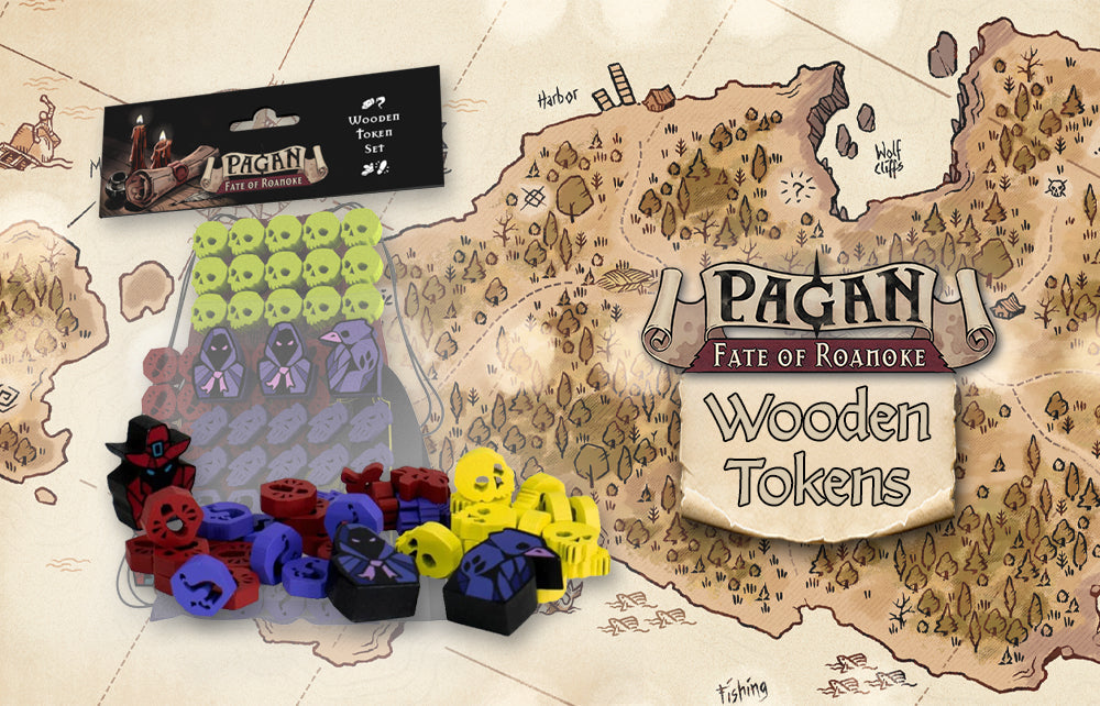 Capstone Games: Wooden Token Set - Pagan - Fate of Roanoke - Golden Apple Comics
