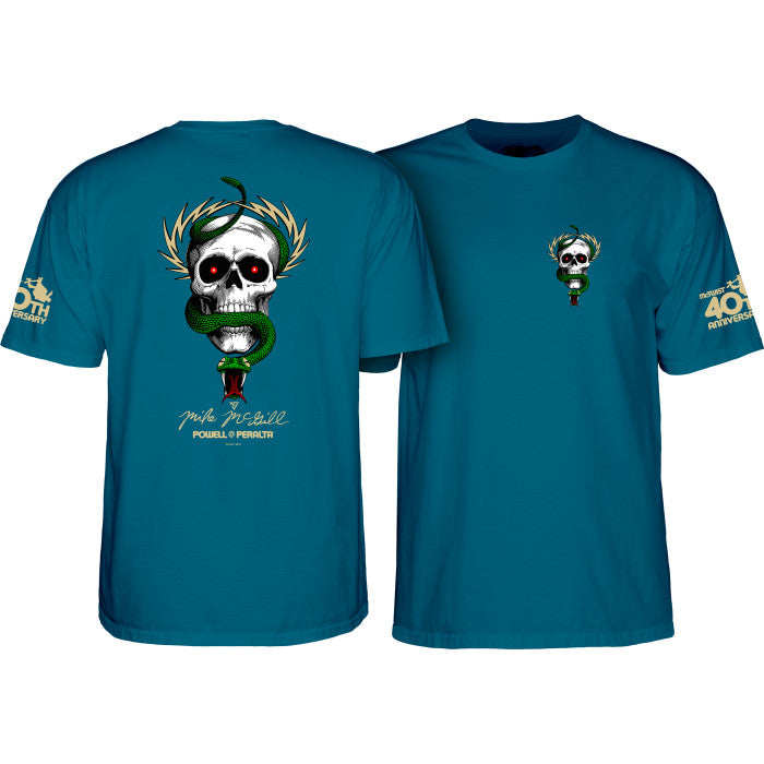 POWELL PERALTA McGILL "SKULL & SNAKE 40TH ANN OF THE McTWIST" T-SHIRT