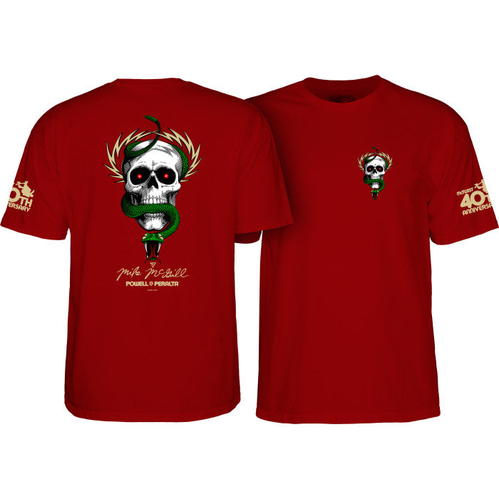 POWELL PERALTA McGILL "SKULL & SNAKE 40TH ANN OF THE McTWIST" T-SHIRT