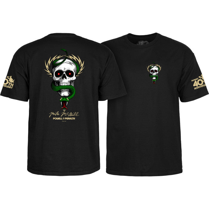 POWELL PERALTA McGILL "SKULL & SNAKE 40TH ANN OF THE McTWIST" T-SHIRT