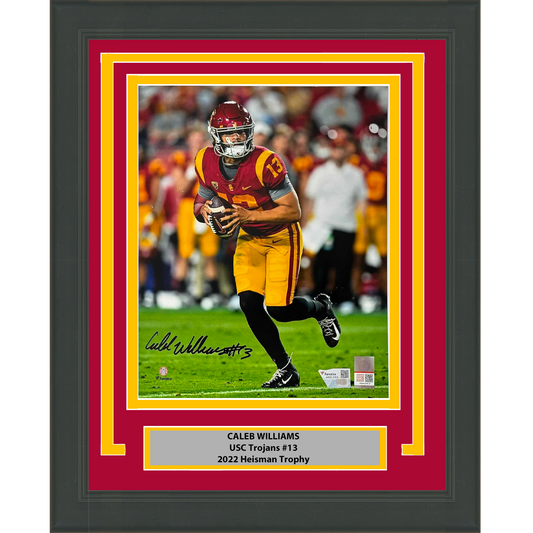 Framed Autographed/Signed Caleb Williams USC Trojans 8x10 College Football Photo Fanatics COA