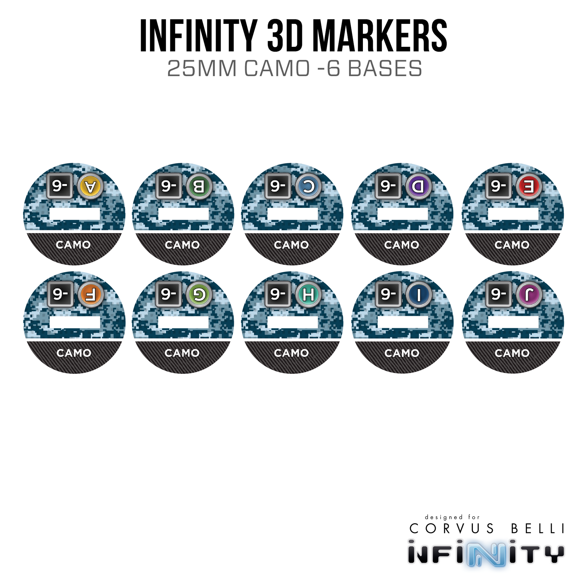 Infinity 3D Markers: Ninja (25mm Camo -6) - Golden Apple Comics