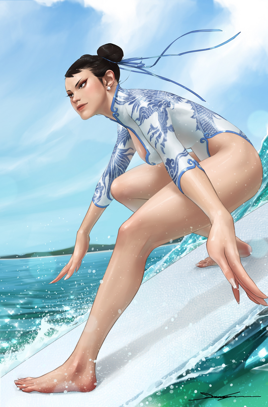 2025 Street Fighter & Friends Swimsuit Special #1 Jeehyung Lee Chun-Li Surfing Bikini Variant (10/01/2025) Udon