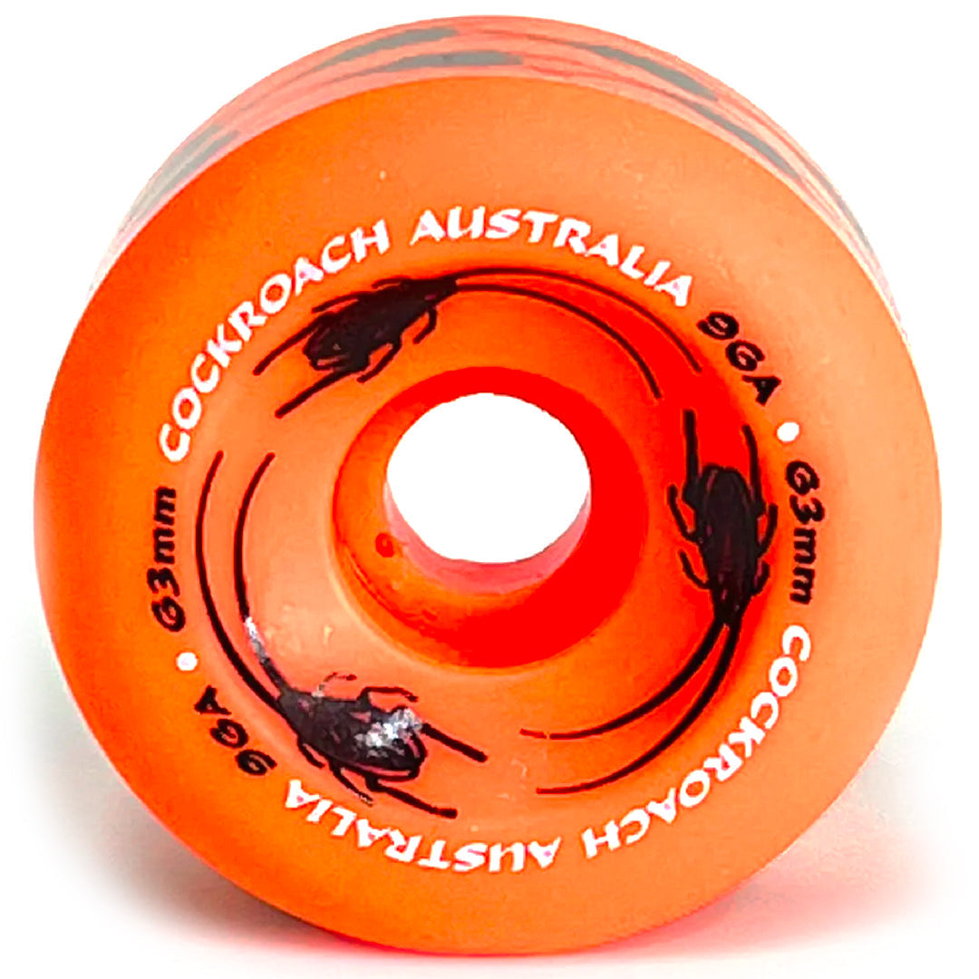 COCKROACH ORIGINAL ORANGE 63mm 96A SKATEBOARD WHEELS