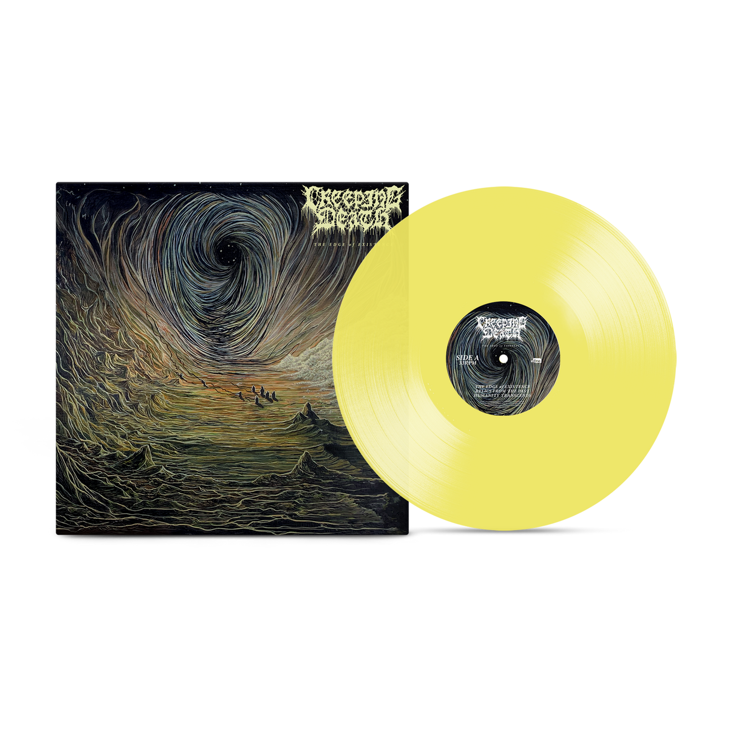 Creeping Death - The Edge of Existence Clear Yellow Vinyl