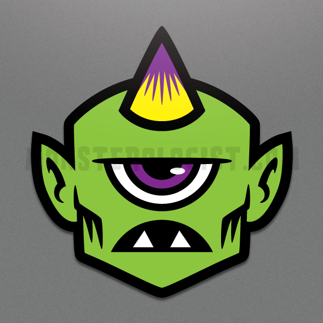 Cyclops Head Monster Sticker - Golden Apple Comics