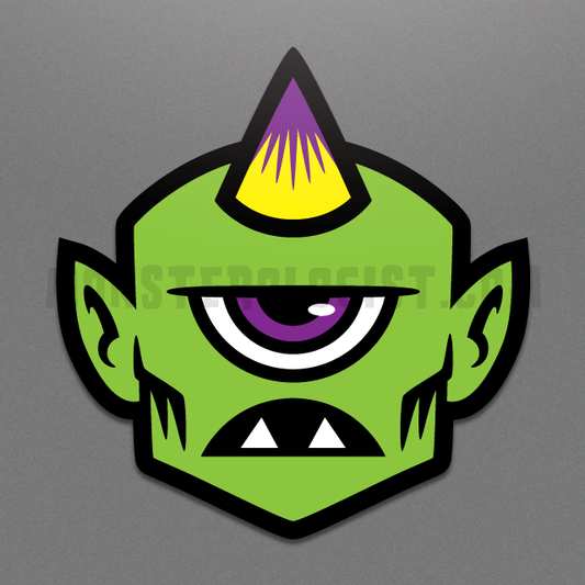 Cyclops Head Monster Sticker
