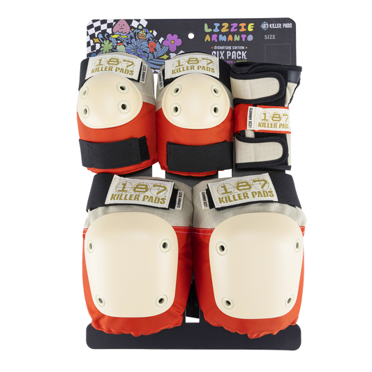 187 Killer Pads Lizzie Armanto Edition Six Pack Pad Set Wrist Guards / Elbow Pads / Knee Pads