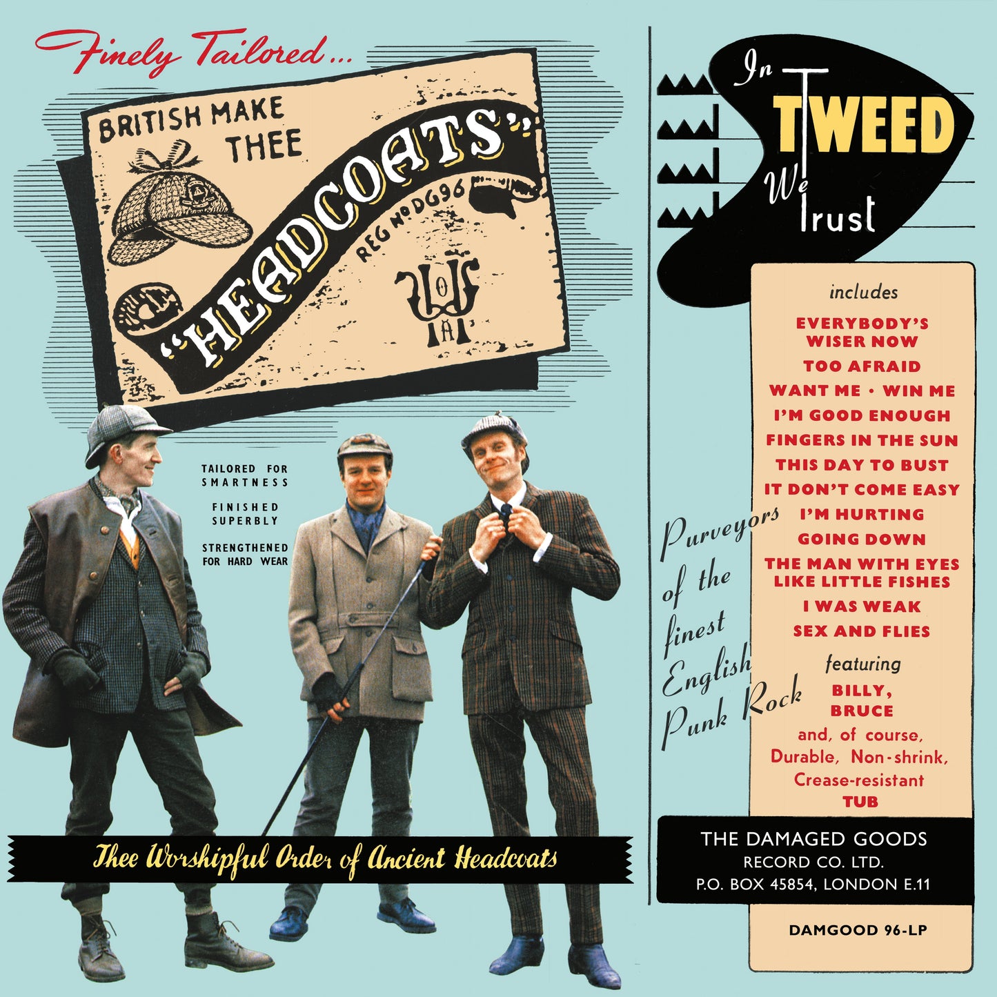 Thee Headcoats - In Tweed We Trust (Blue Vinyl) LP Record