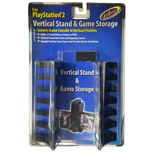 Intec PlayStation Vertical Stand & Game Storage for Playstation 2