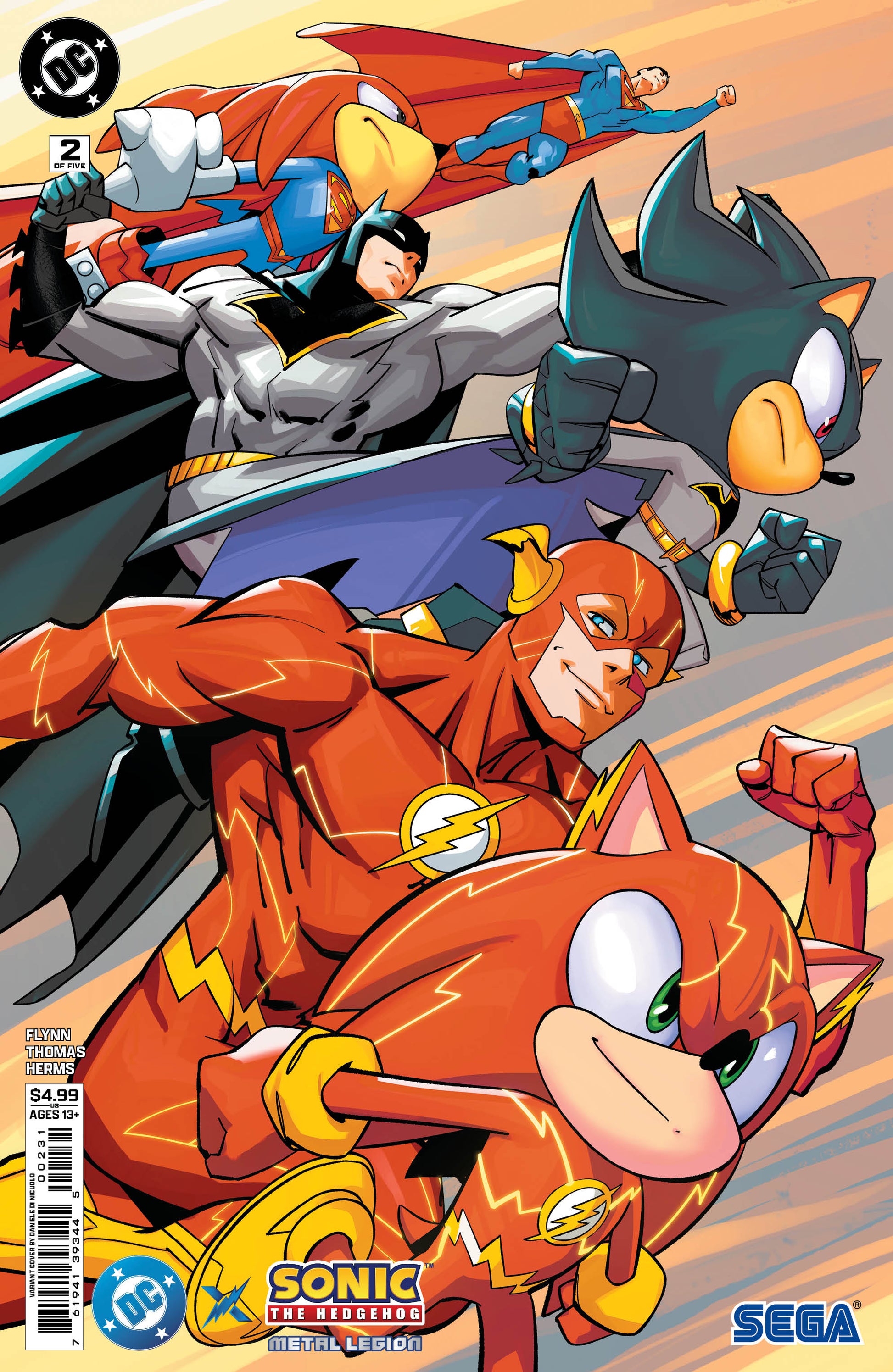 Dc X Sonic The Hedgehog The Metal Legion #2 (Of 5) C Daniele Di Nicuolo Variant (06/03/2026) Dc - Golden Apple Comics