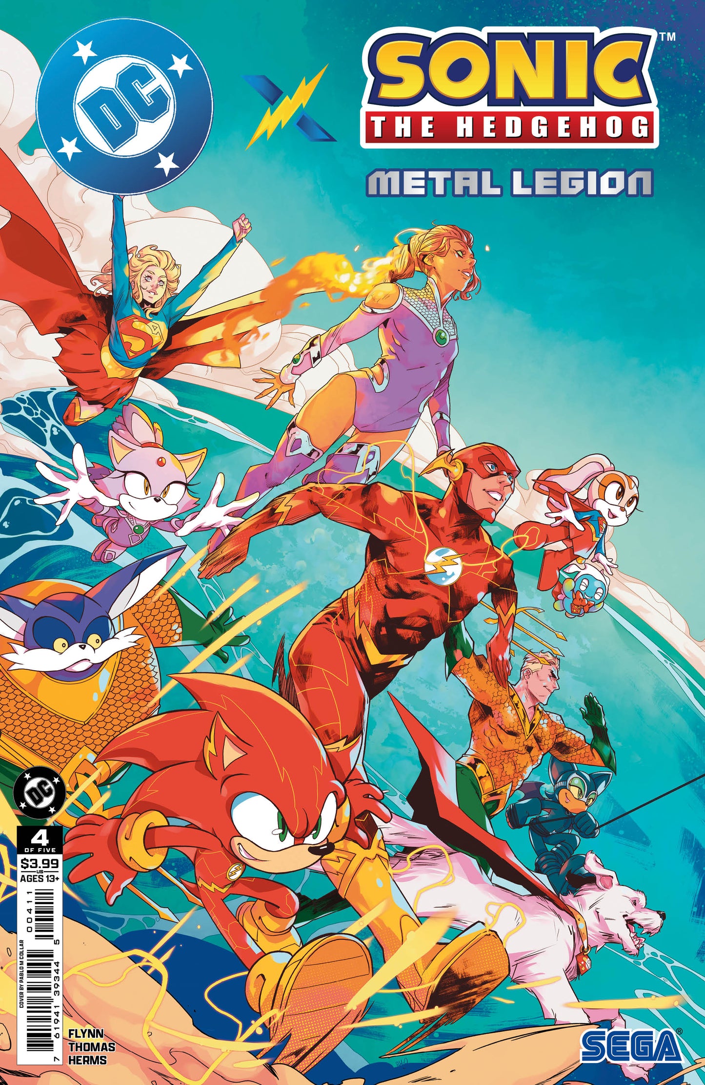 Dc X Sonic The Hedgehog Metal Legion #4 (Of 5) A Pablo M Collar (08/05/2026) Dc