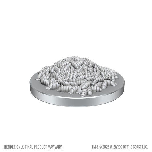 D&D: Nolzur's Marvelous Unpainted Miniatures - Swarm of Rot Grubs and Rot Grub Victim