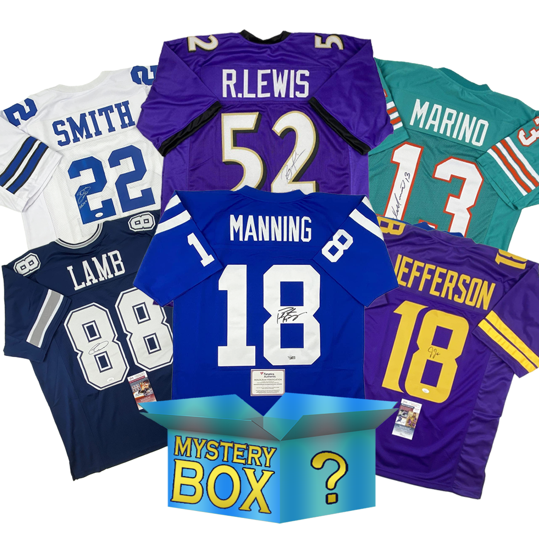 Autographed/Signed Football DIAMOND Series 3 Jersey Mystery Box with PSA JSA or Beckett COA