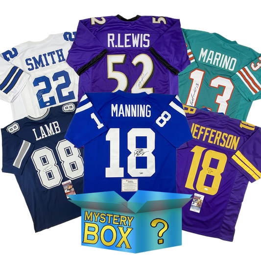 Autographed/Signed Football DIAMOND Series 3 Jersey Mystery Box with PSA JSA or Beckett COA
