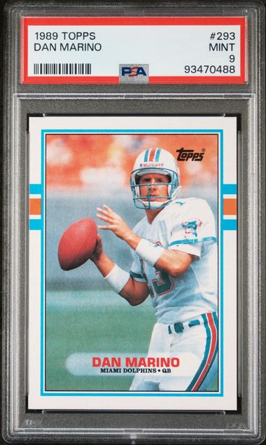 Graded 1989 Topps Dan Marino #293 Football Card PSA 9 Mint