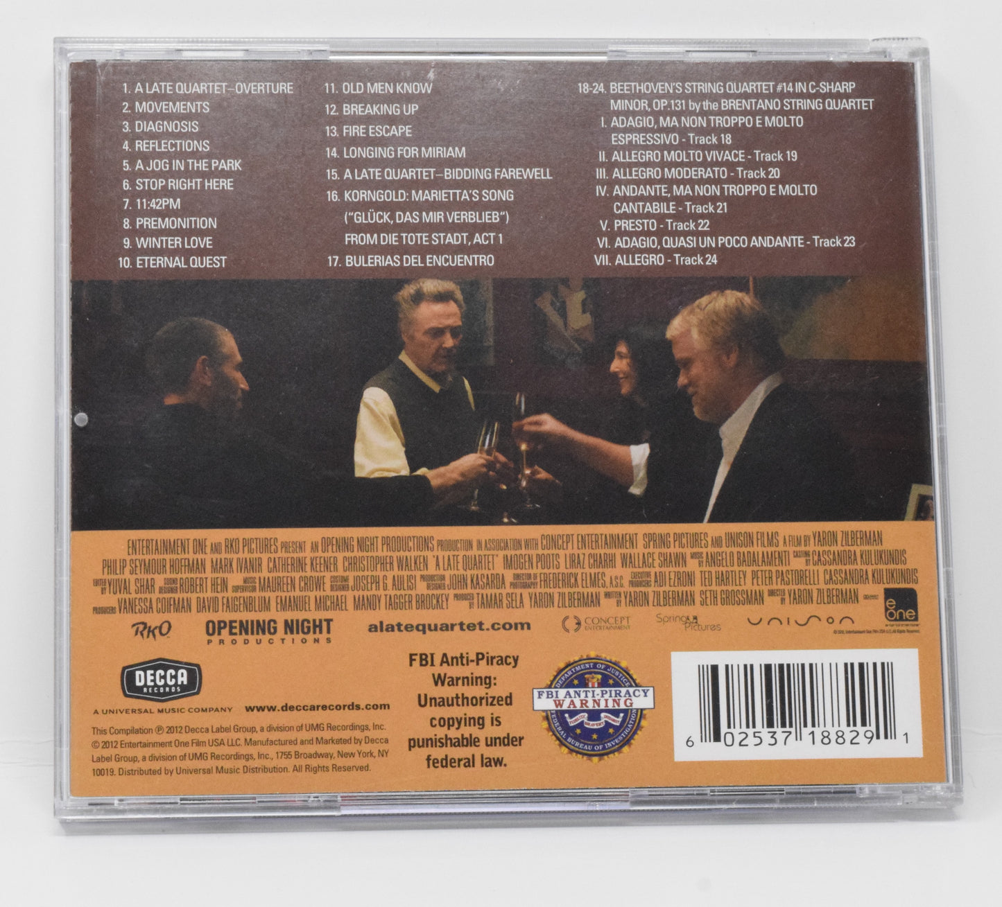 A Late Quartet Soundtrack CD Angelo Badalamenti