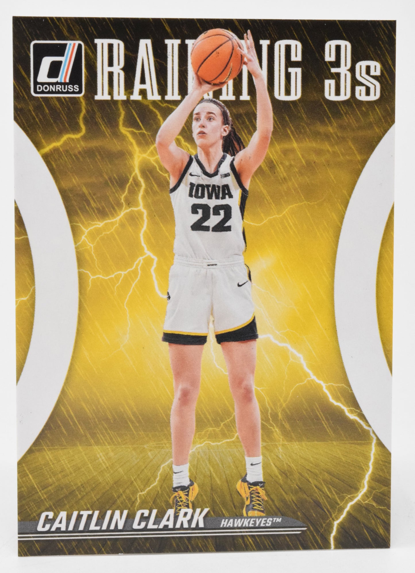 Caitlin Clark Raining 3s WNBA Basketball Card Panini Donruss 2024 R1