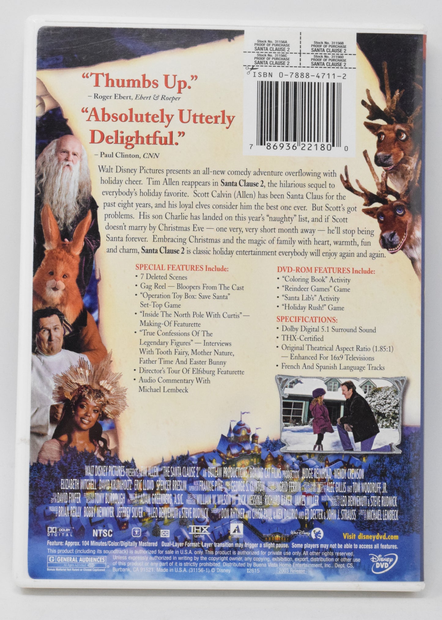 Santa Clause 2 Tim Allen DVD Widescreen