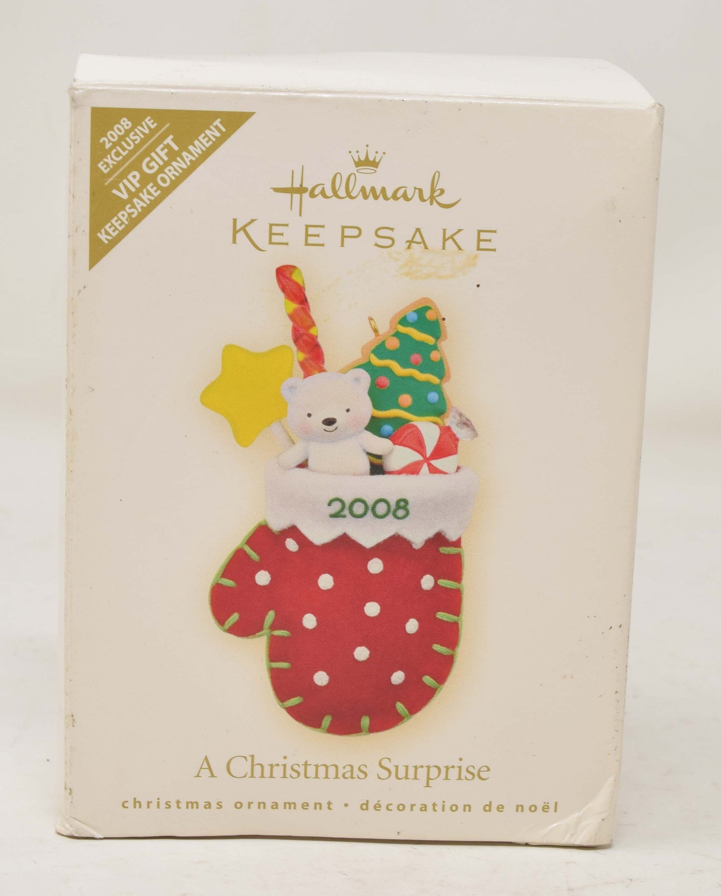 Hallmark Keepsake Ornament A Christmas Surprise VIP Stocking Tree 2008 NIB