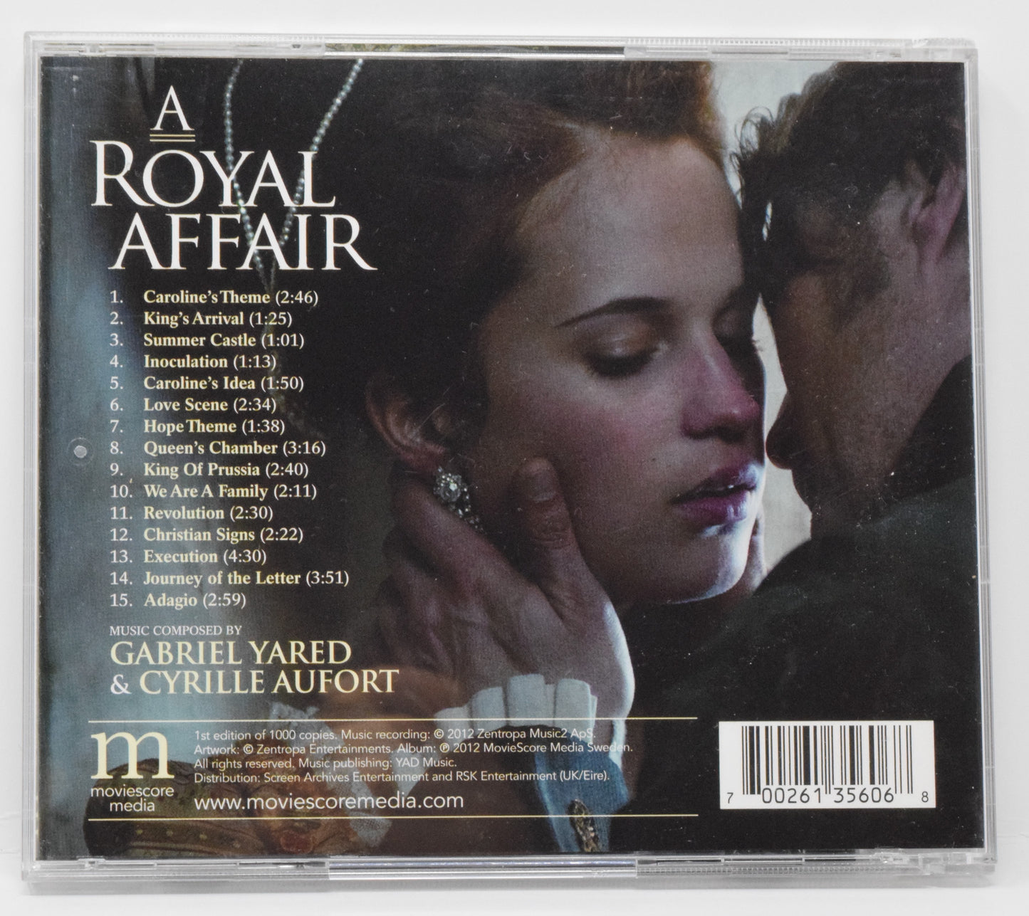 A Royal Affair Soundtrack CD Gabriel Yared Cyrille Aufort 1000 LTD