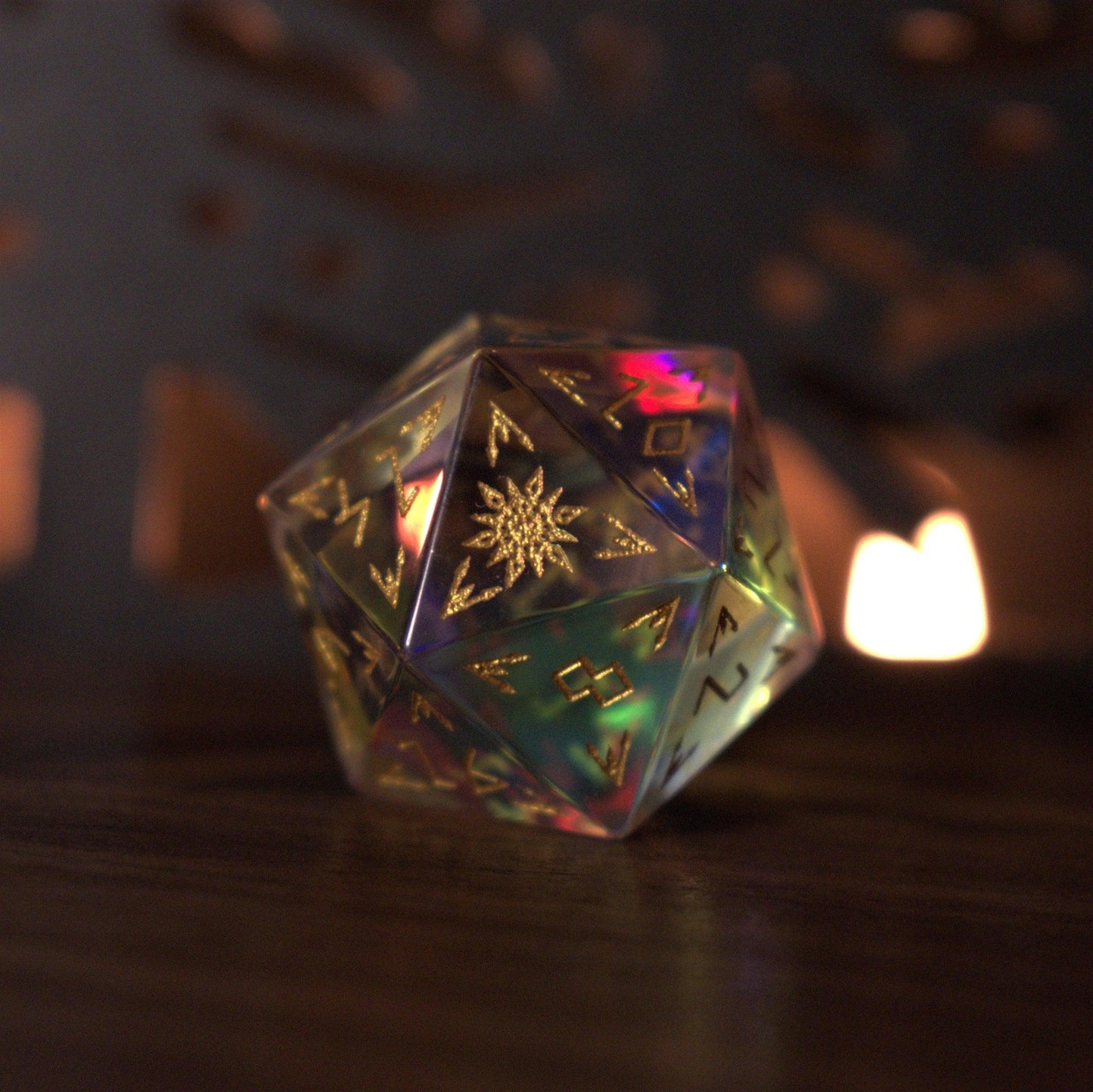 Frostbite Prism Glass Dice Set