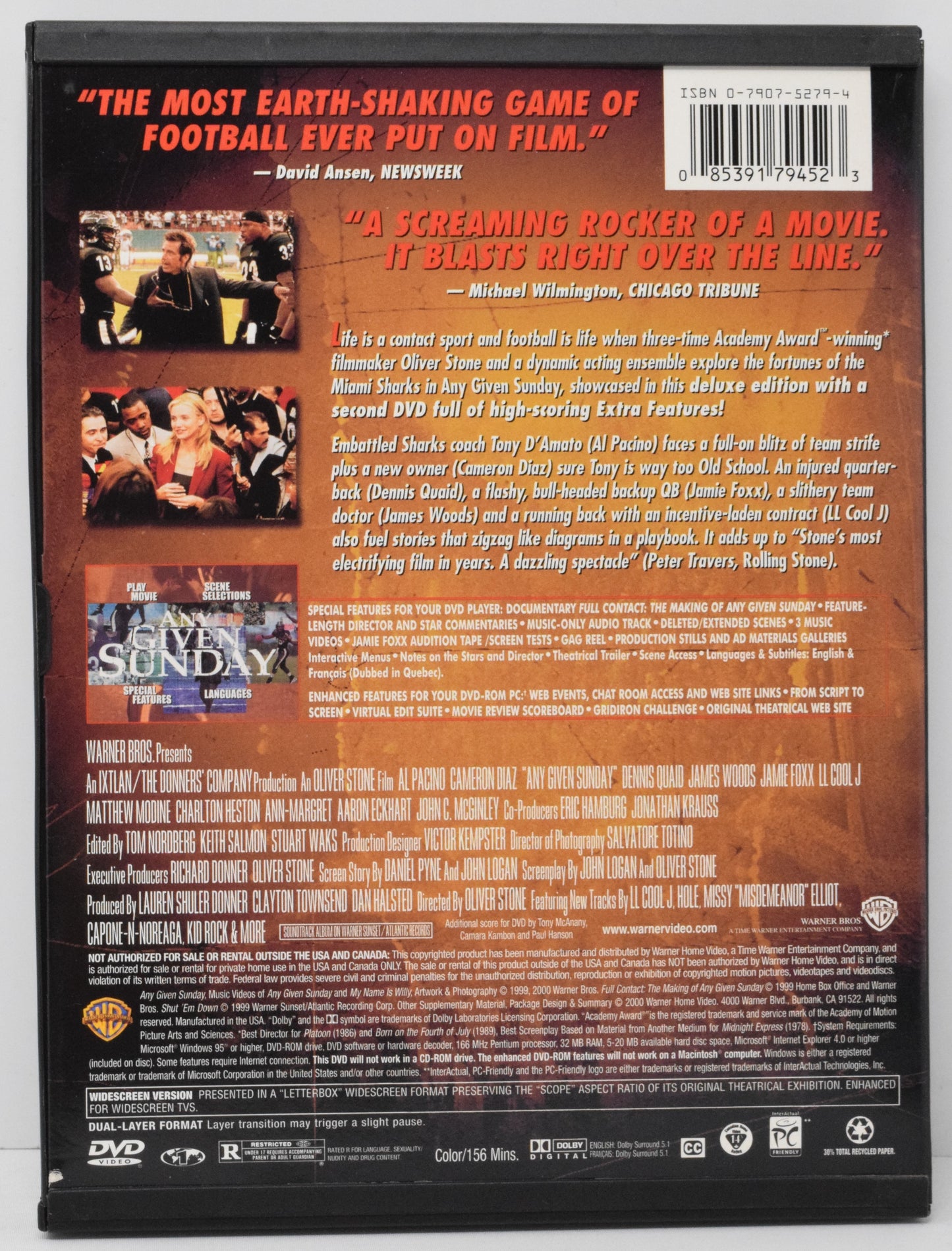 Oliver Stone Collection Any Given Sunday DVD