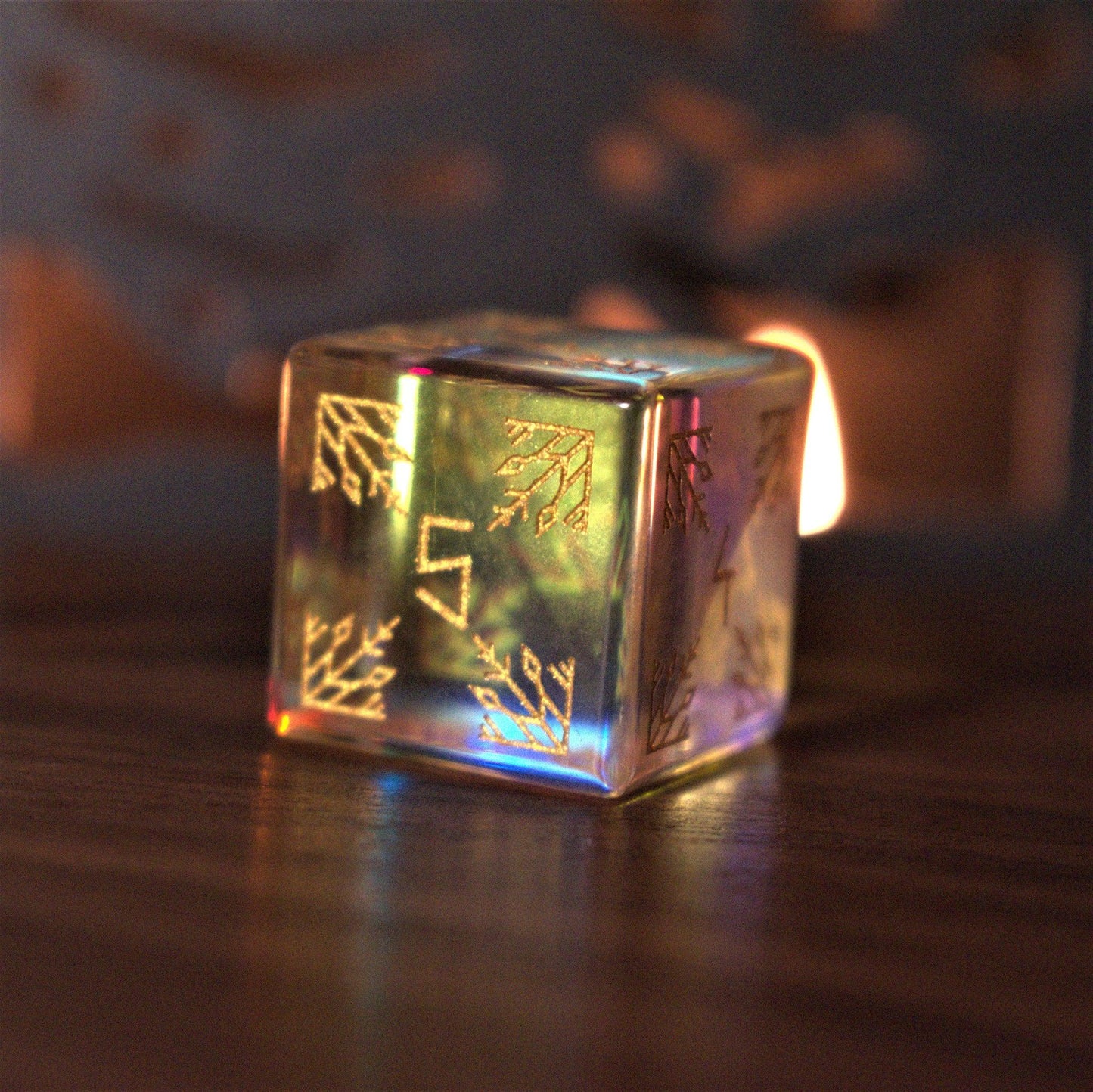 Frostbite Prism Glass Dice Set