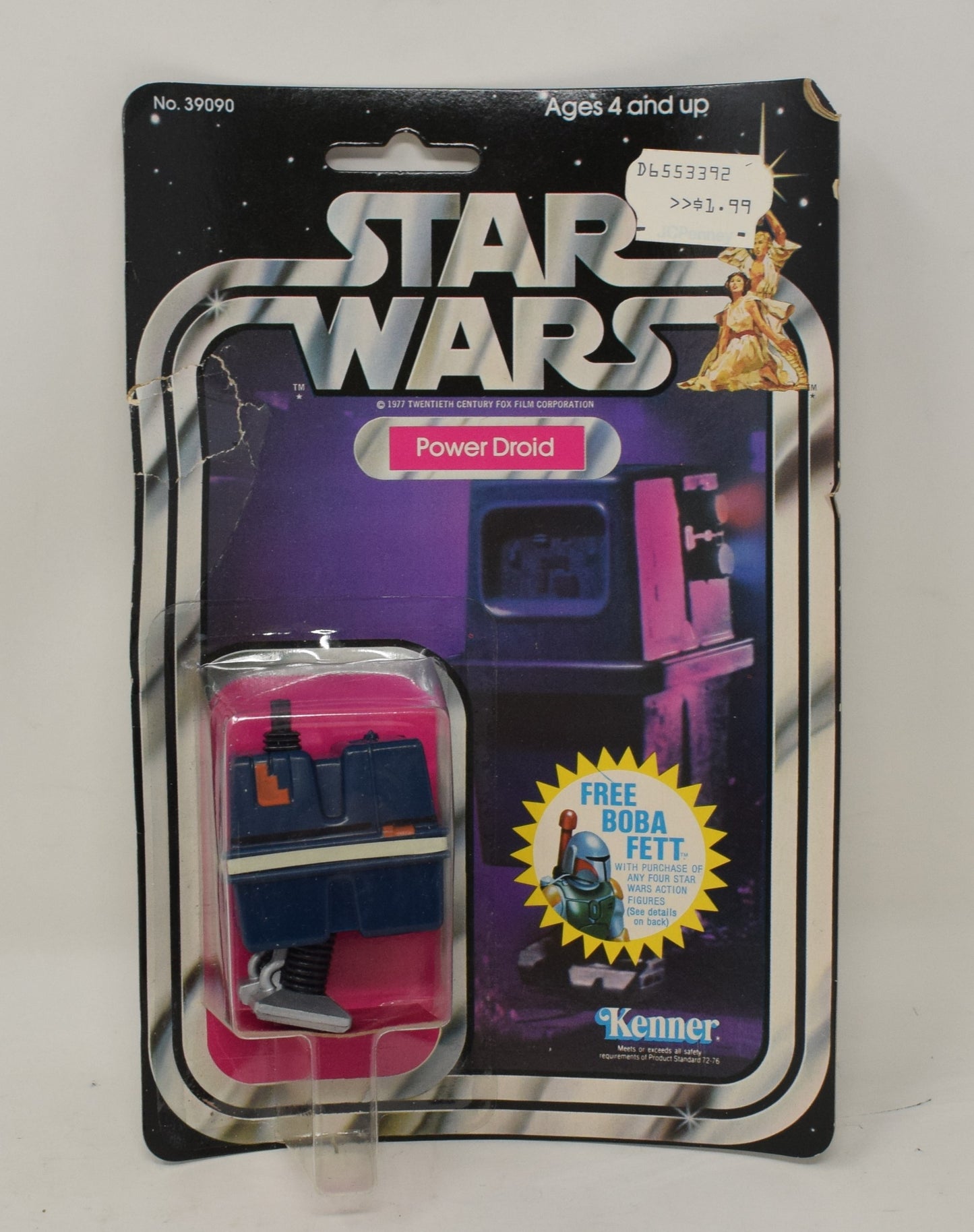 Star Wars Power Droid Kenner 1978 20 Back MOC Free Boba Fett