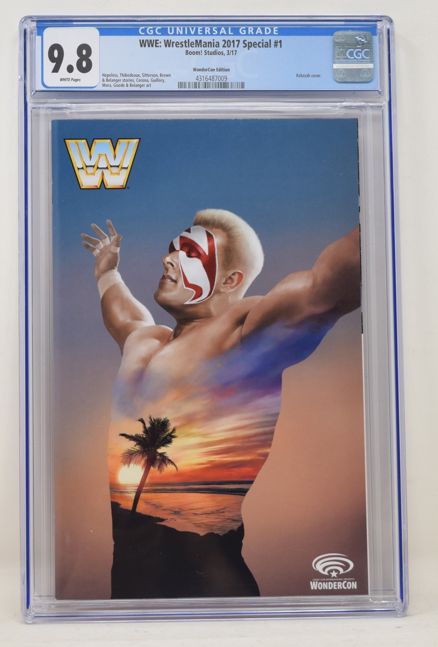 WWE Wrestlemania Special 1 Boom 2017 CGC 9.8 Wondercon Sting Variant