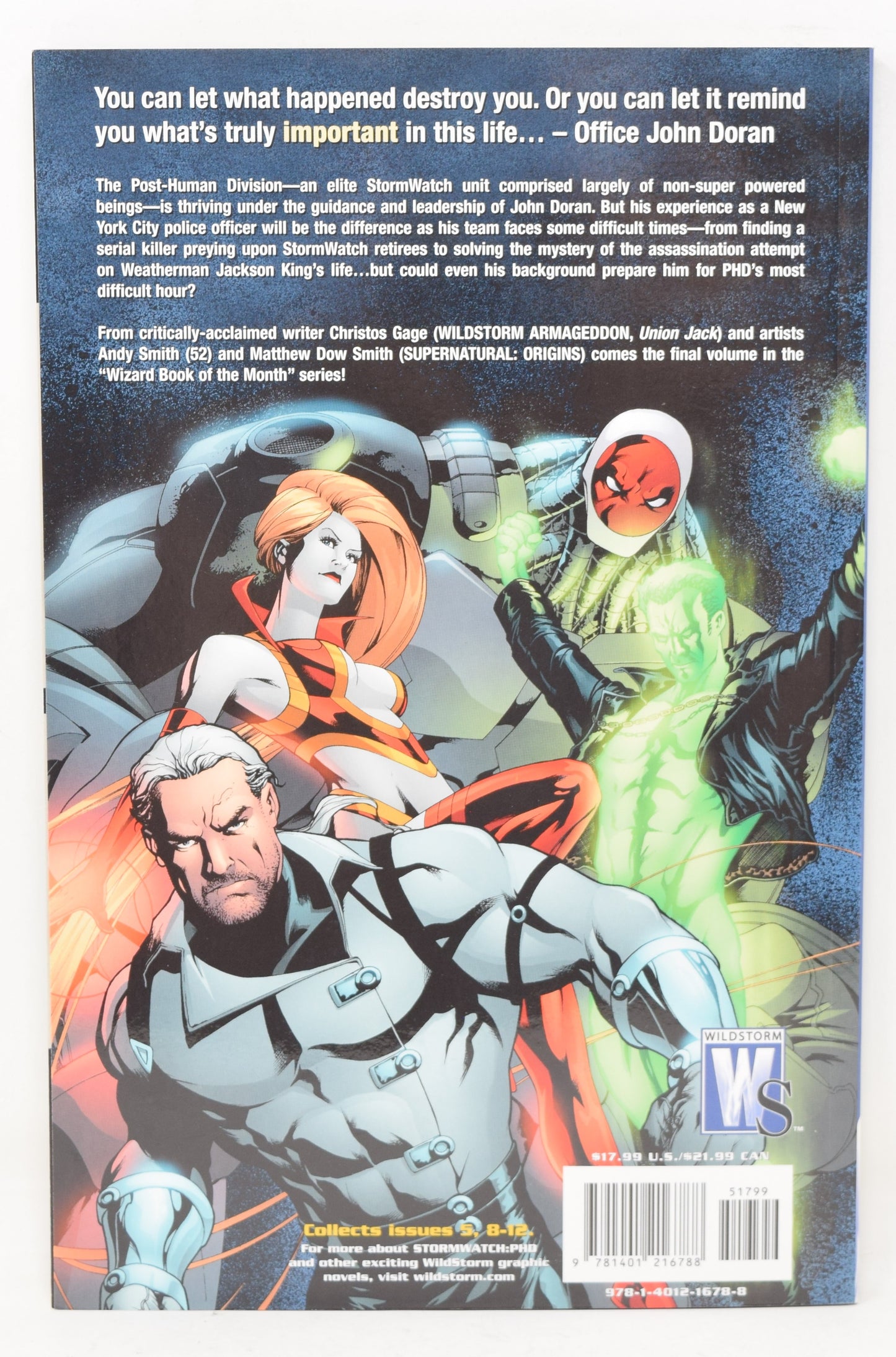 Stormwatch Vol 2 Post Human Division Wildstorm 2008 GN NM New