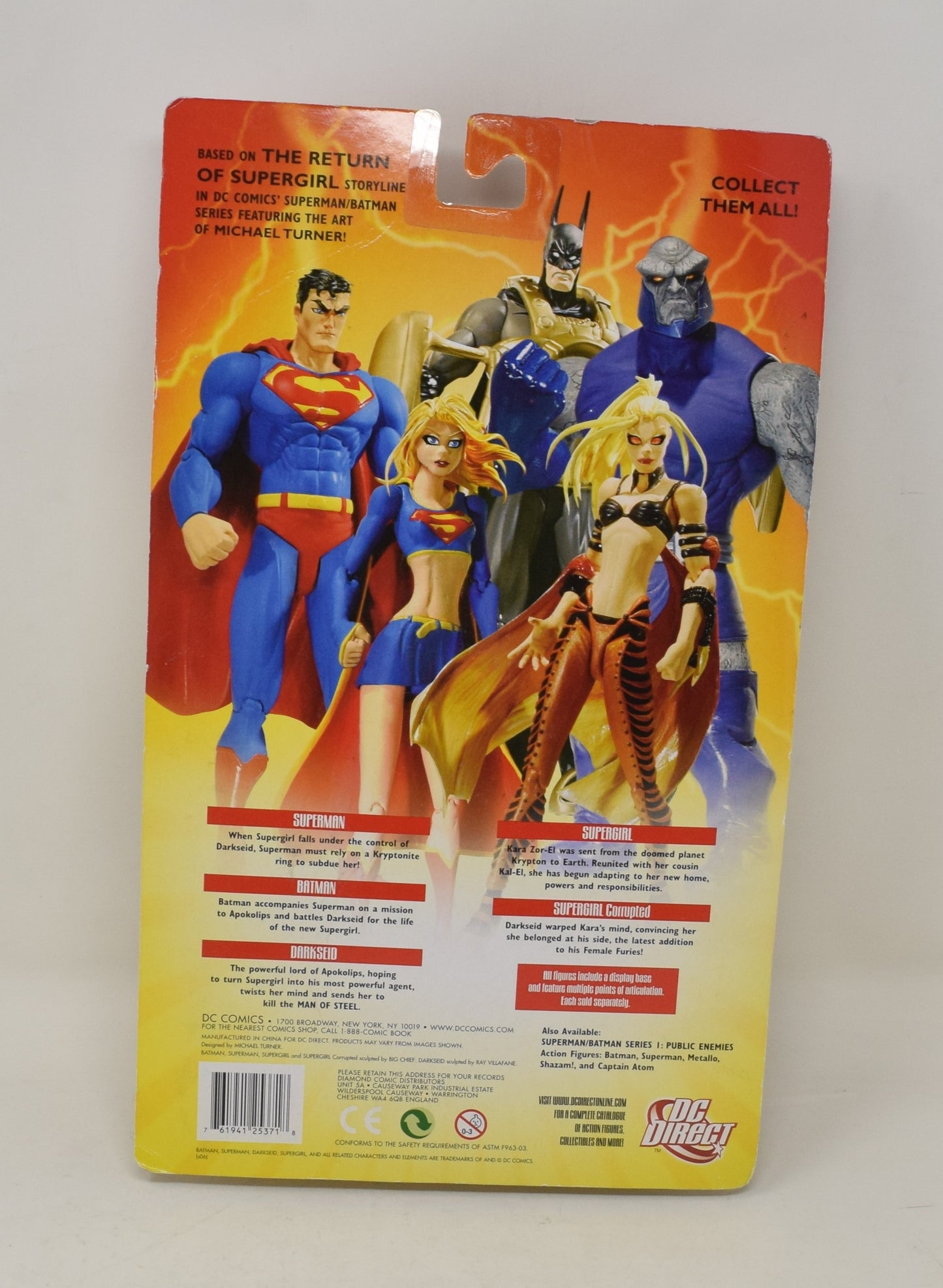 Superman Batman Return Supergirl Action Figure 2 DC Direct MOC New