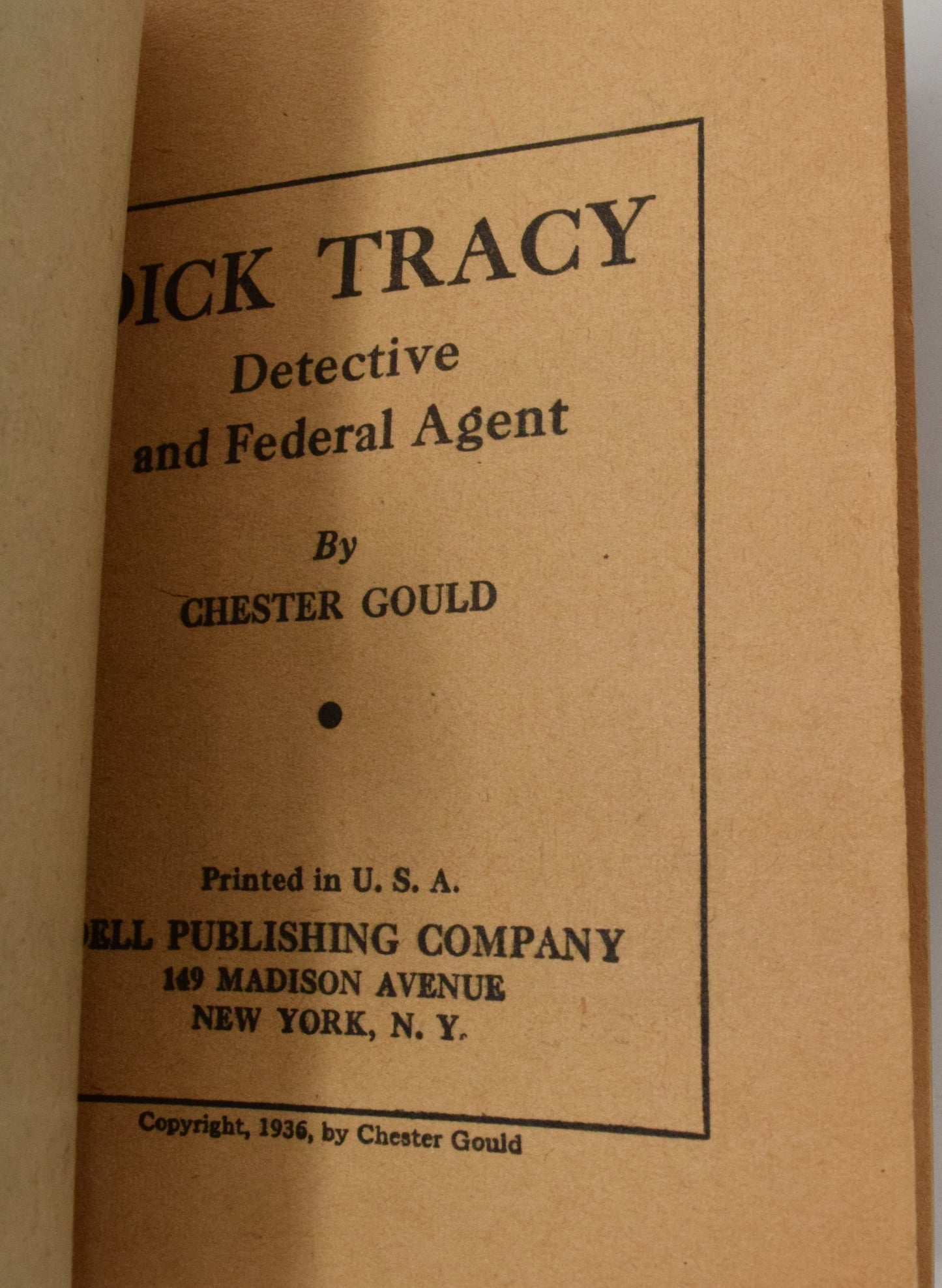 Dick Tracy Detective And Federal Agent Fast Action Dell 1936 FN Big Little Book - Golden Apple Comics