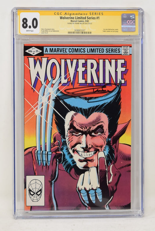 Wolverine Limited Series #1 Marvel 1982 CGC SS 8.0 Signed Frank Miller