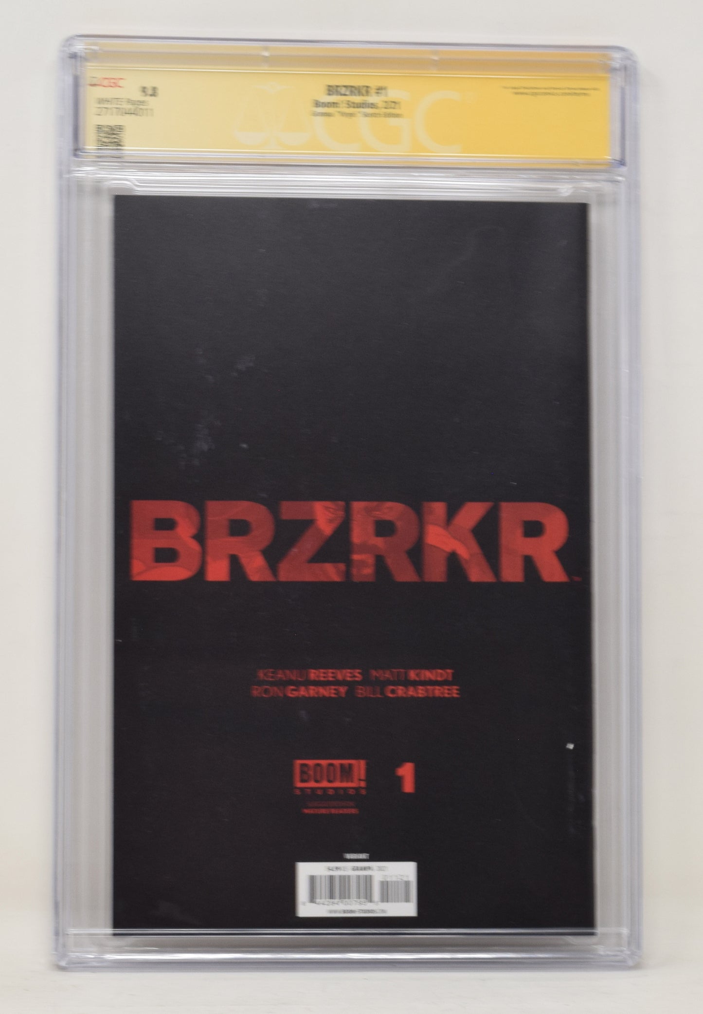 BRZRKR 1 Rafael Grampa Variant 2021 CGC SS 9.8 1:100 Signed Keanu Reeves