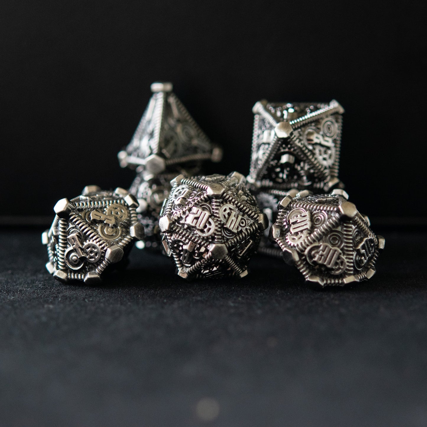 Silver - Weird West Wasteland Metal Dice Set