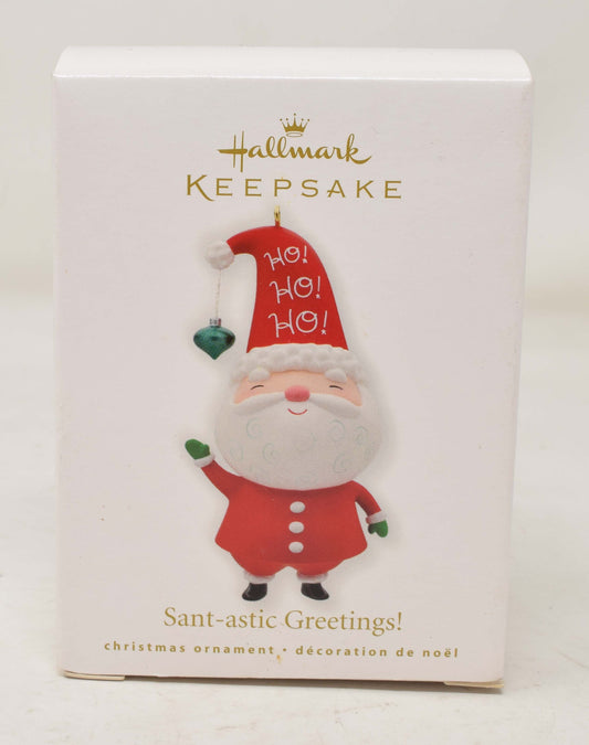 Hallmark Keepsake Ornament Santa Claus Sant-astic Greetings Christmas Tree 2010 NIB