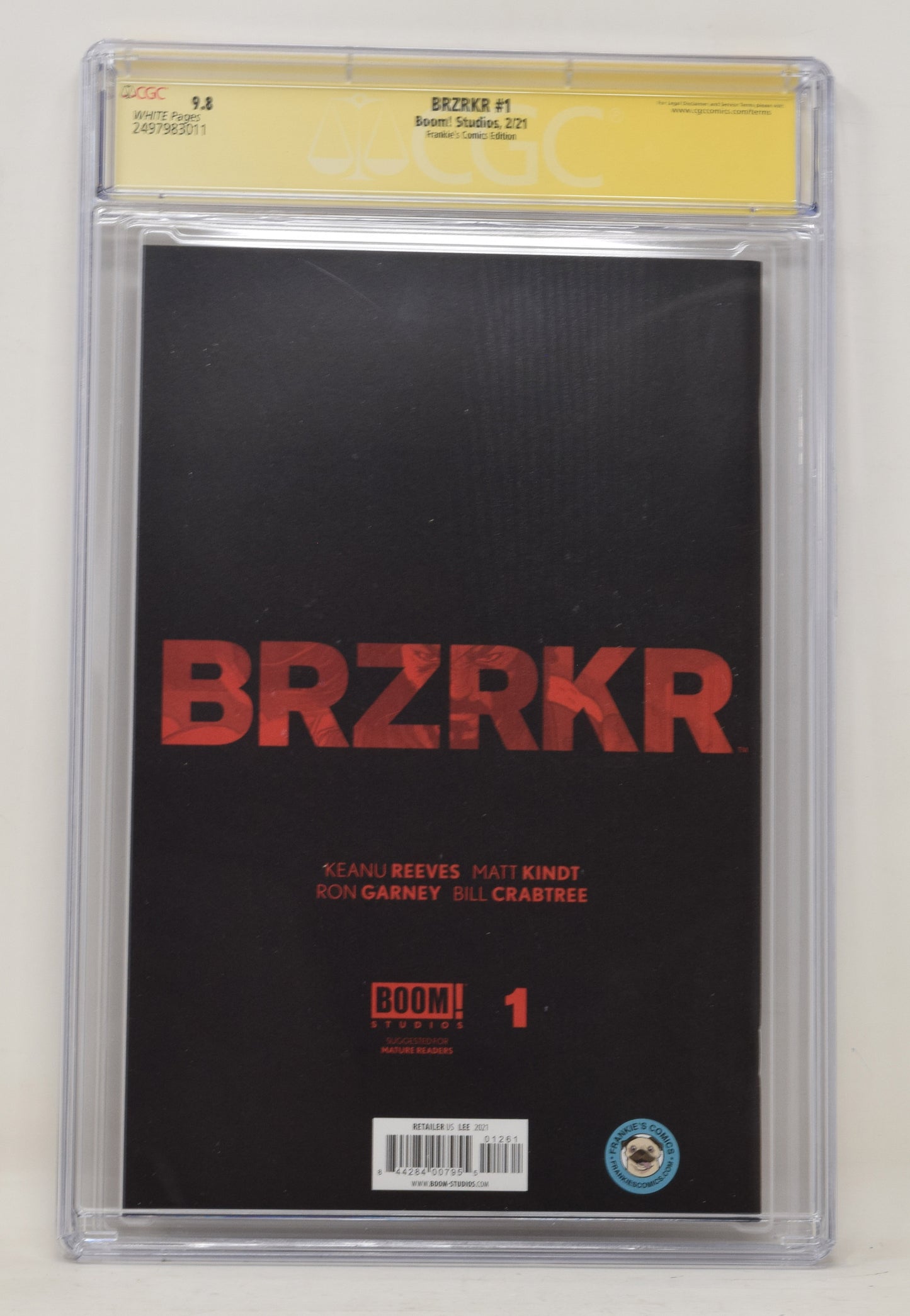 BRZRKR 1 In-Hyuk Lee Virgin Variant 2021 CGC SS 9.8 Signed Keanu Reeves