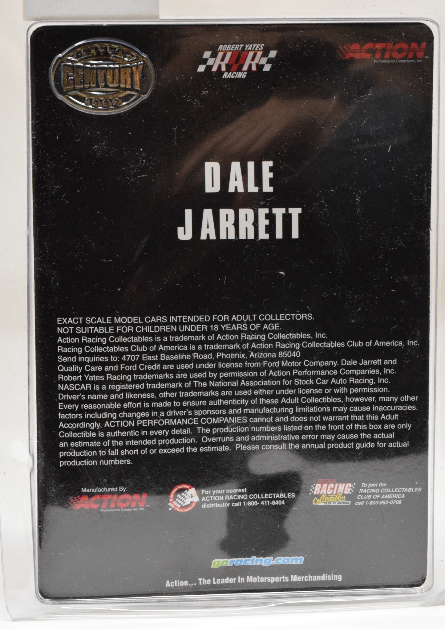 Last Lap Of the Centruy Dale Jarrett 88 Die Cast Nascar 1999 New