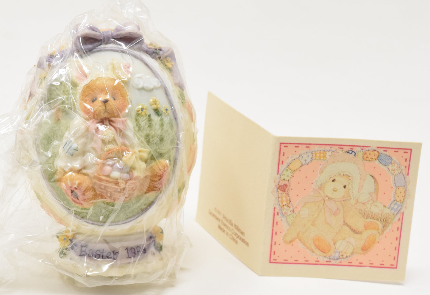 Cherished Teddies Easter Egg Bear Dressed As A Bunny Figurine 1996 New