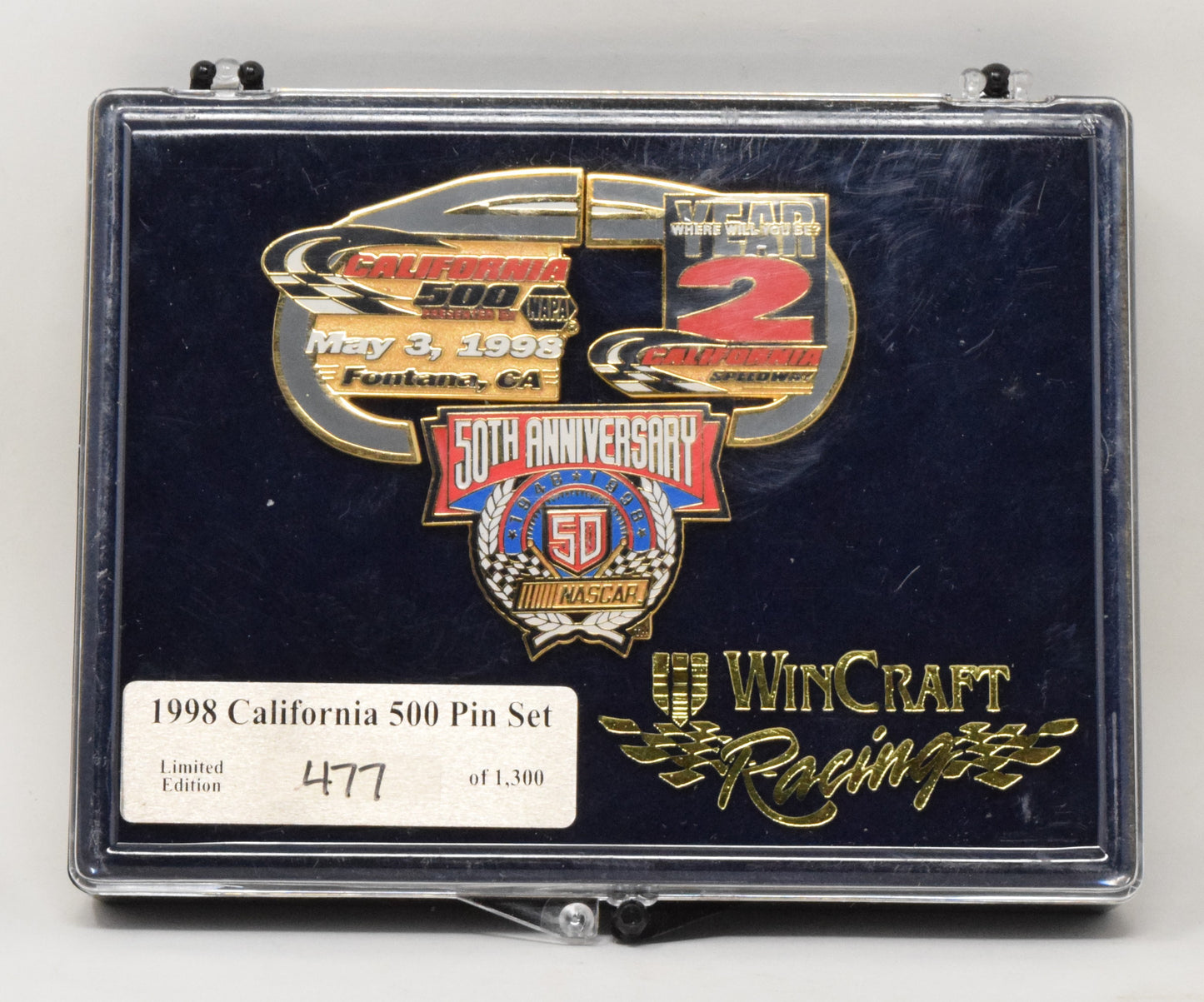 Wincraft Racing California 500 Race Nascar Pin Set Ltd 1300