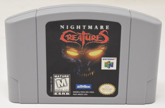 Nintendo 64 N64 Nightmare Creatures Video Game Cartridge