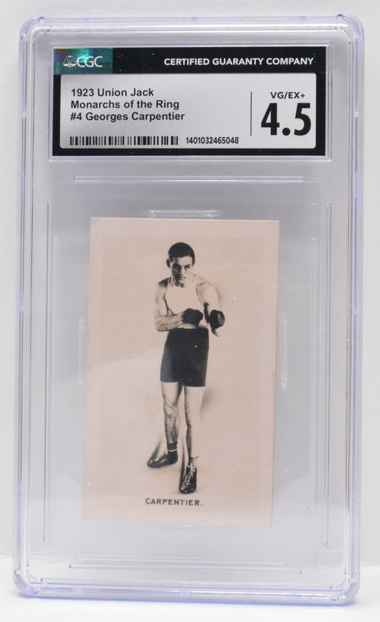 Georges Carpentier Boxing Card Union Jack Monarchs Of The Ring 4 CGC 4.5